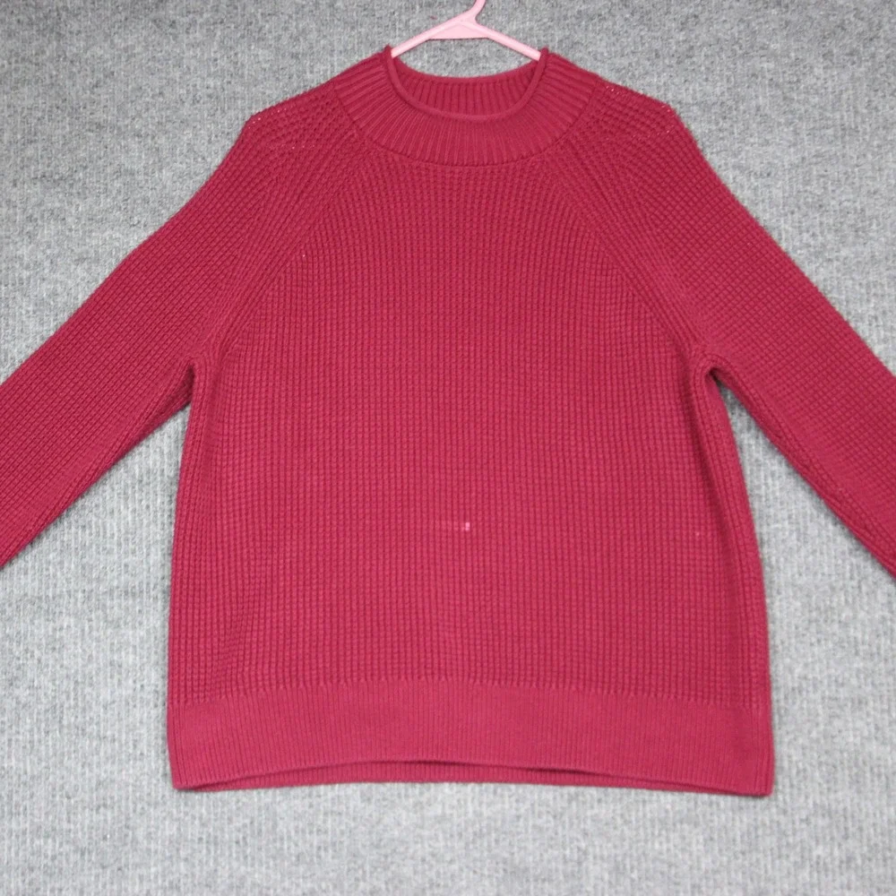 Duluth Trading Co Women's‎ Size L Crew Neck Long Sleeve Knit Sweater Red